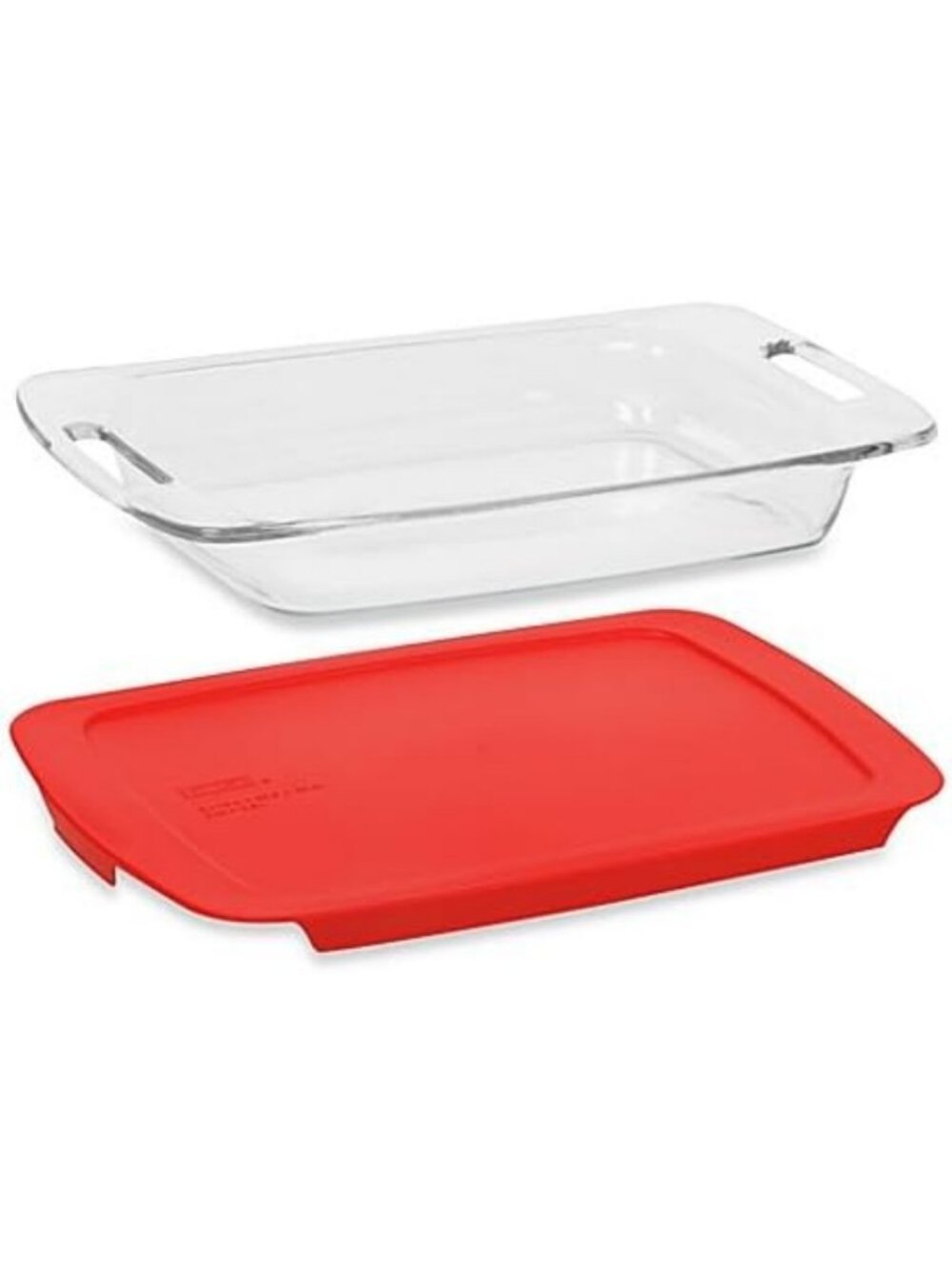 3-Quart Glass Baking Dish with Red Lid - Durable, Oven Safe, Made in USA